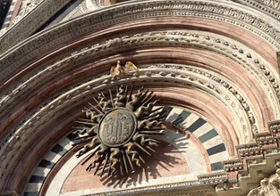 Iconic Sun Atop Siena Duomo