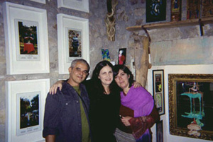 Ernesto, Arnell & Morena in the Museo dei Tarocchi 2007