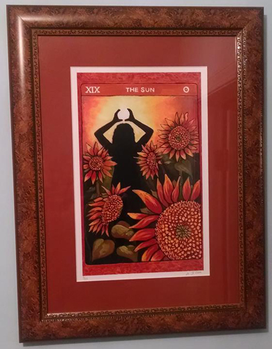 Lisa's XIX - Sun Card Matted and Framed