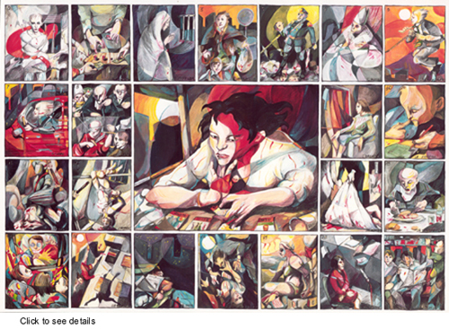 Full set of Majors surrounding a self portrait