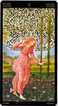 Golden Botticelli - 2 of Wands