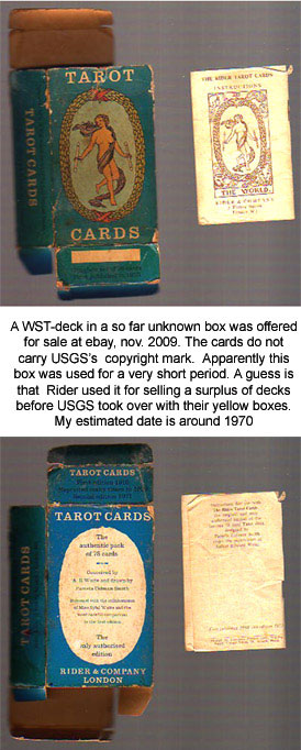 Blue tuck-box for the PCS-tarot