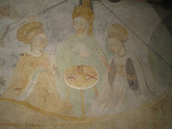 Castello di Masnago Tarot Boat Fresco from mid 1450's
